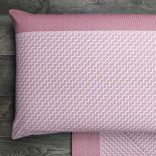 Completo Lenzuola in Puro Cotone Matrimoniale - M152 (Rosa)