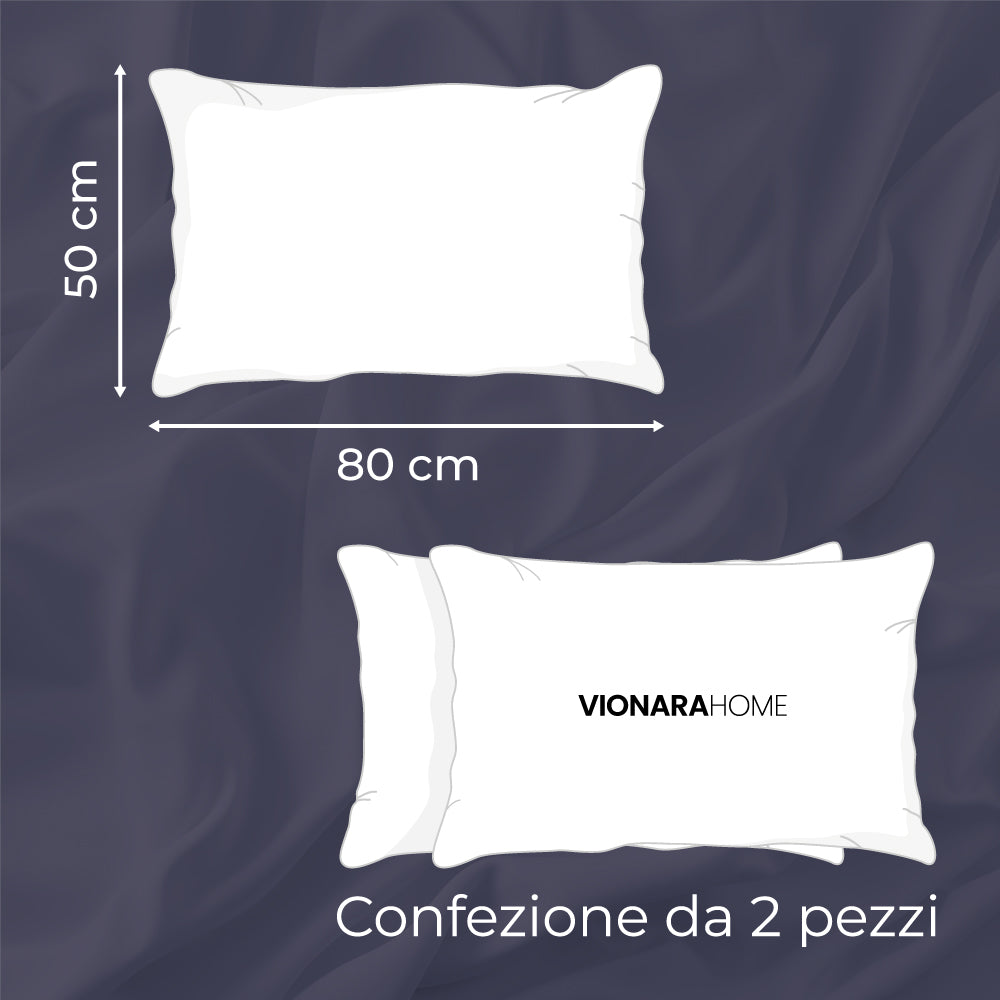 Coppia Federe Copriguanciale in Cotone con ZIP