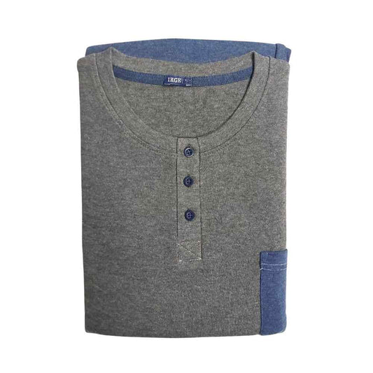 Pigiama Uomo Invernale in Caldo Cotone IRGE - M1868 (Grigio)