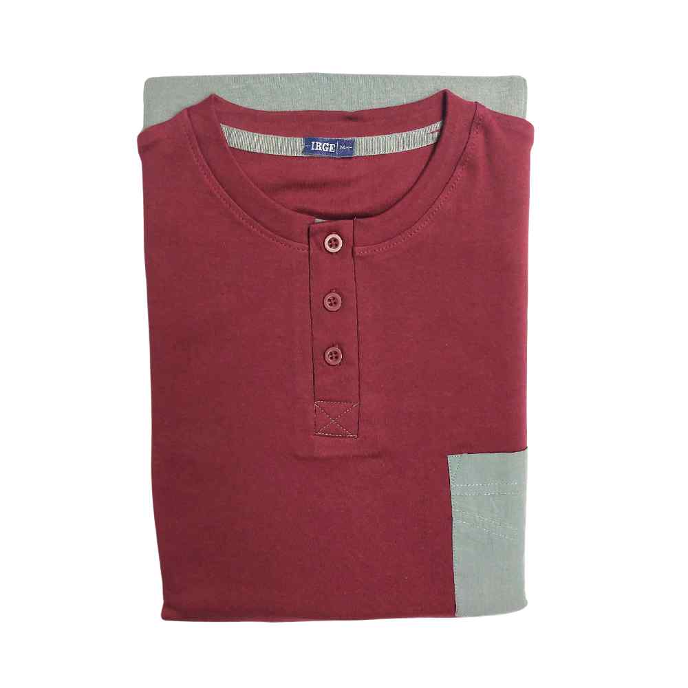 Pigiama Uomo Invernale in Caldo Cotone IRGE - M1867 (Bordeaux)