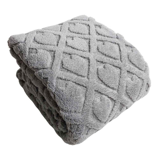Plaid in Morbido Coral Fleece 190x205 cm - Lorenzo Ferrari (Grigio)