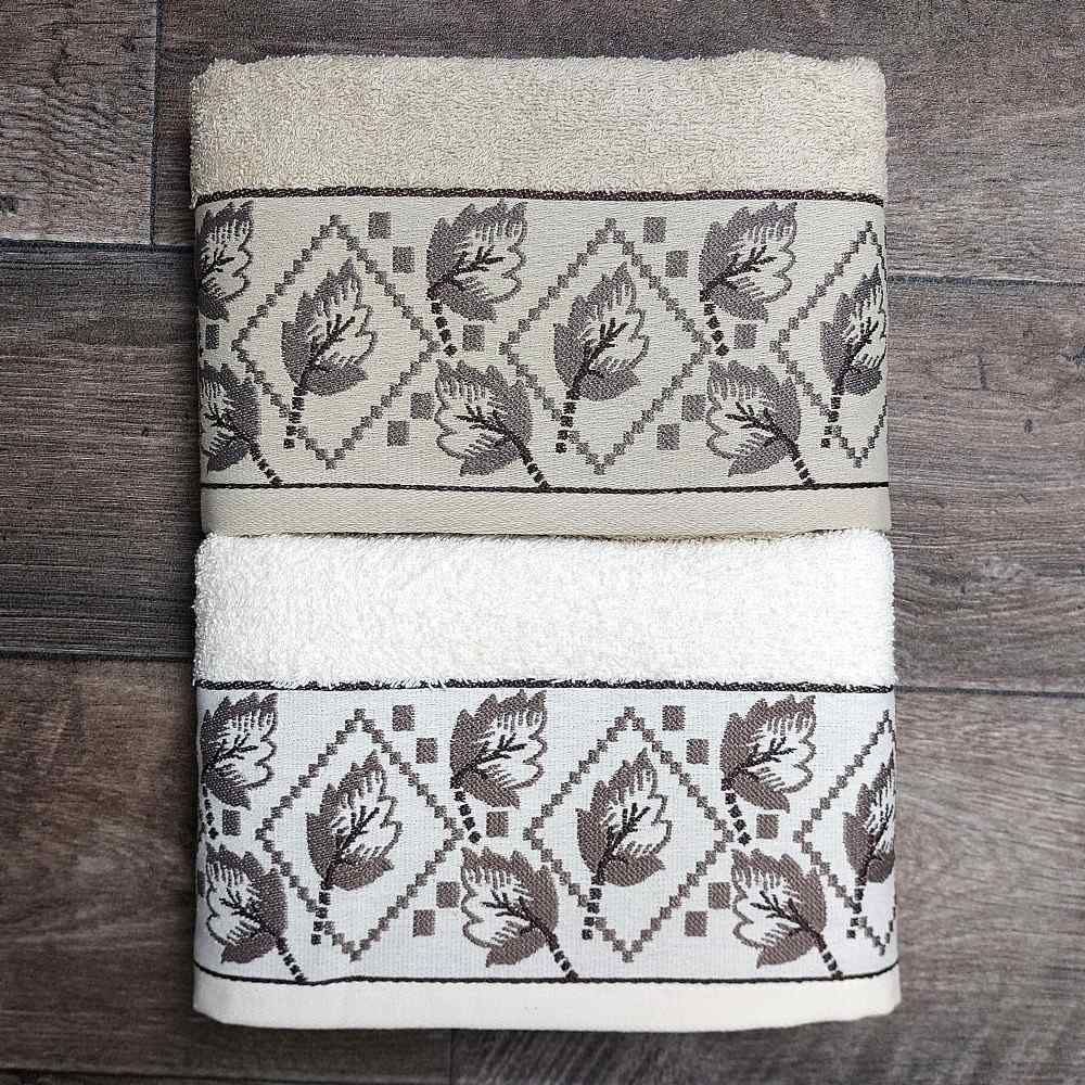 Set Asciugamani 4 pezzi (2 viso + 2 ospite) - Cile (Beige/Panna)