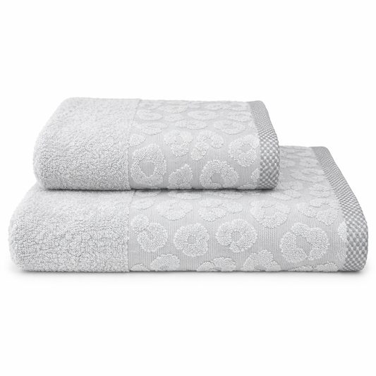 Set Asciugamani 1+1 Leopard di Linea Oro - Grigio