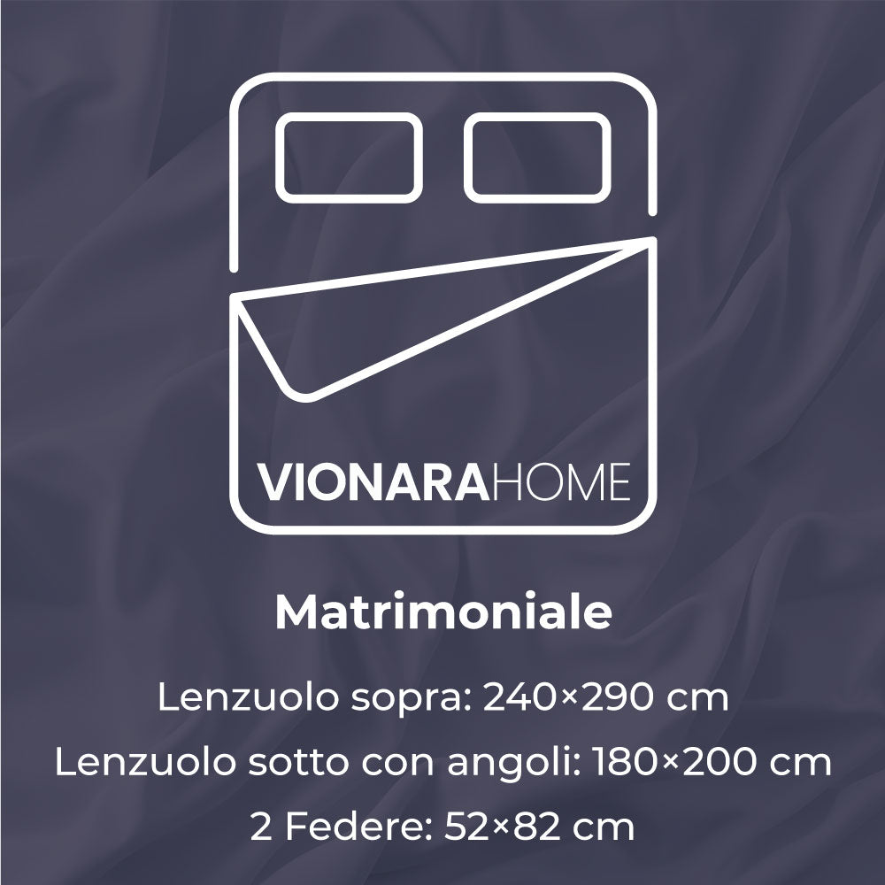 Completo Lenzuola in Flanella Matrimoniale - F150 (Azzurro)