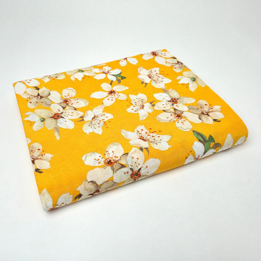 Telo Arredo Copritutto in Cotone 240x275 cm - Flowers (Giallo)