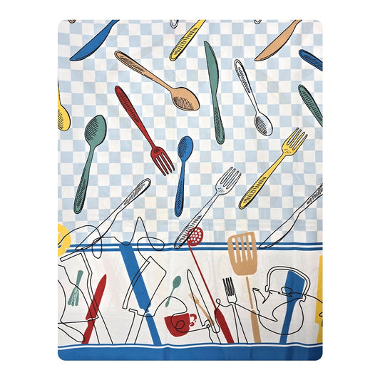 Tovaglia Antimacchia Idrorepellente, No Stiro - Aroma (Blu)