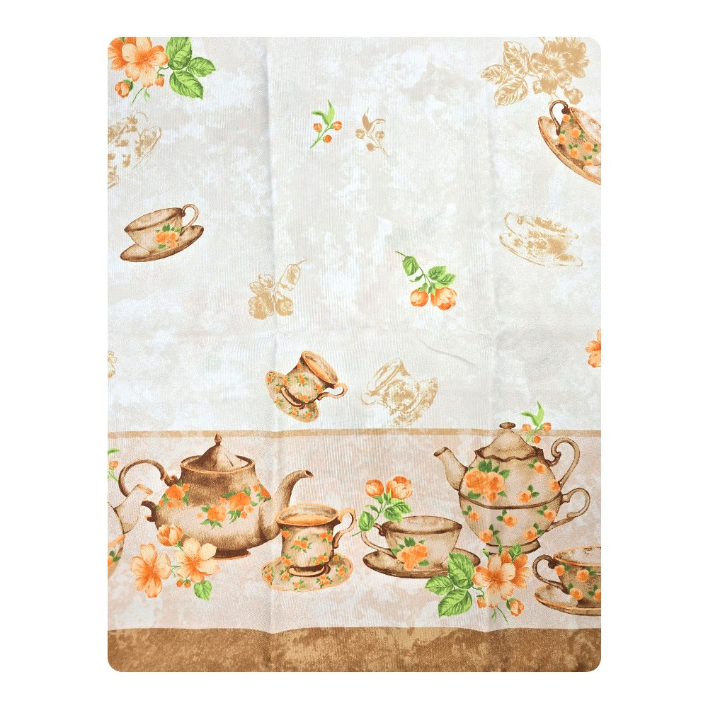 Tovaglia Antimacchia Idrorepellente, No Stiro - Zucchero (Beige)