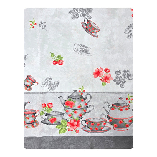 Tovaglia Antimacchia Idrorepellente, No Stiro - Zucchero (Grigio)