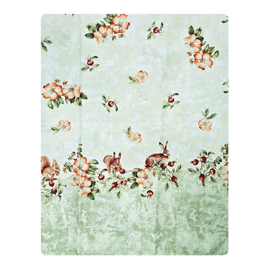 Tovaglia Antimacchia Idrorepellente, No Stiro - Rabbit (Verde)