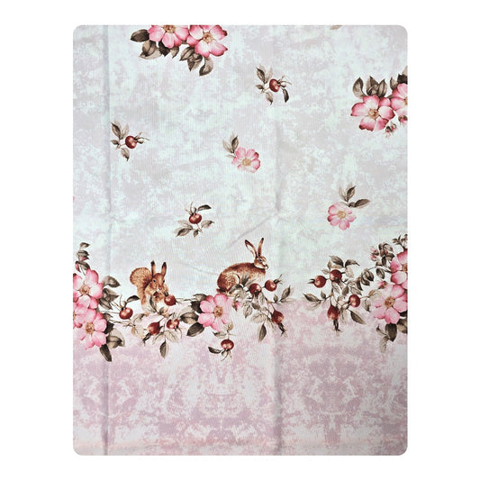 Tovaglia Antimacchia Idrorepellente, No Stiro - Rabbit (Rosa)