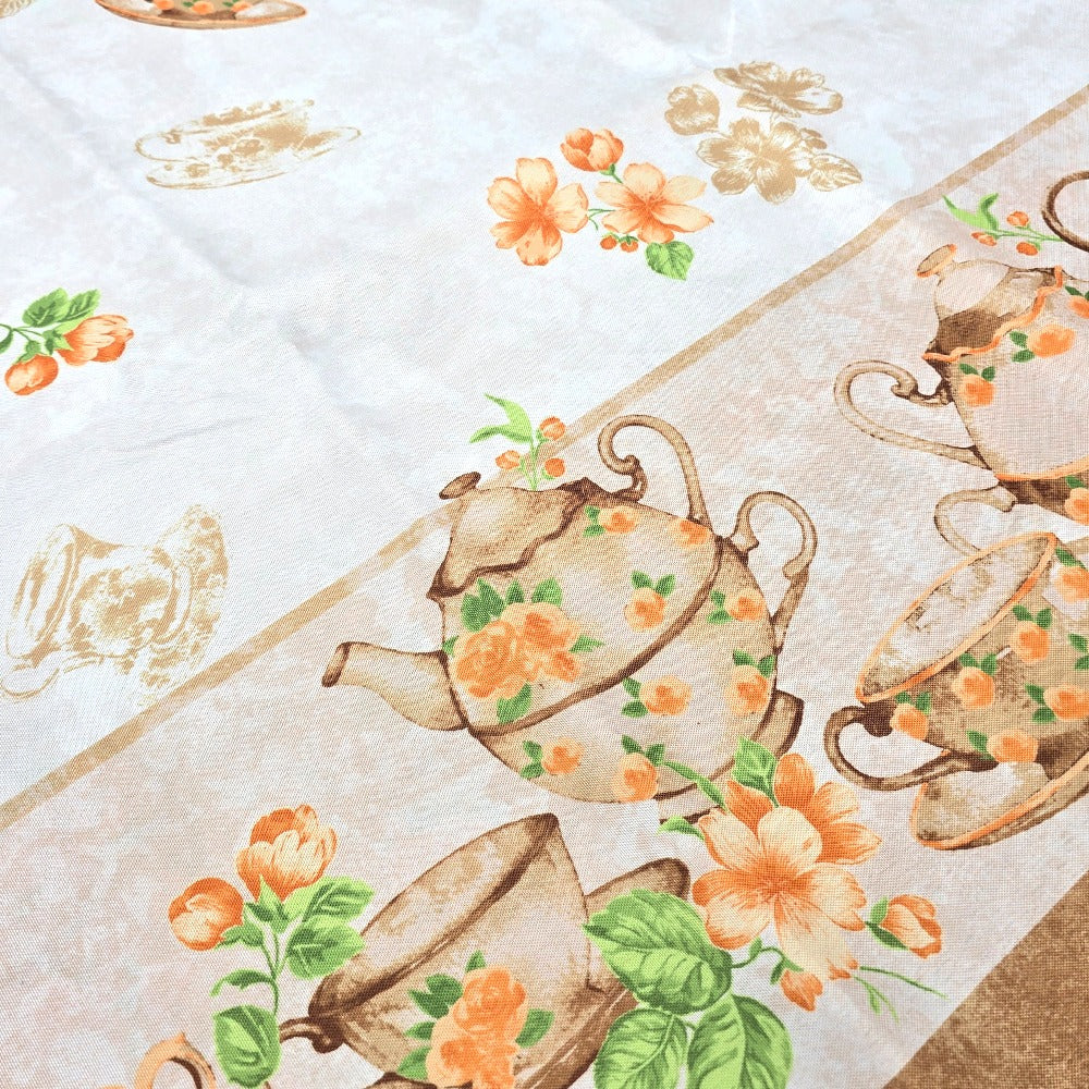 Tovaglia Antimacchia Idrorepellente, No Stiro - Zucchero (Beige)