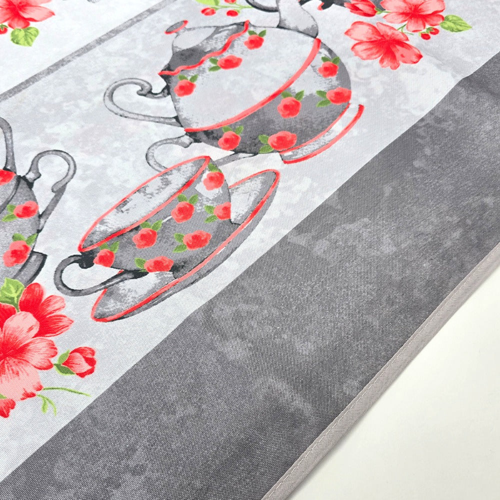 Tovaglia Antimacchia Idrorepellente, No Stiro - Zucchero (Grigio)