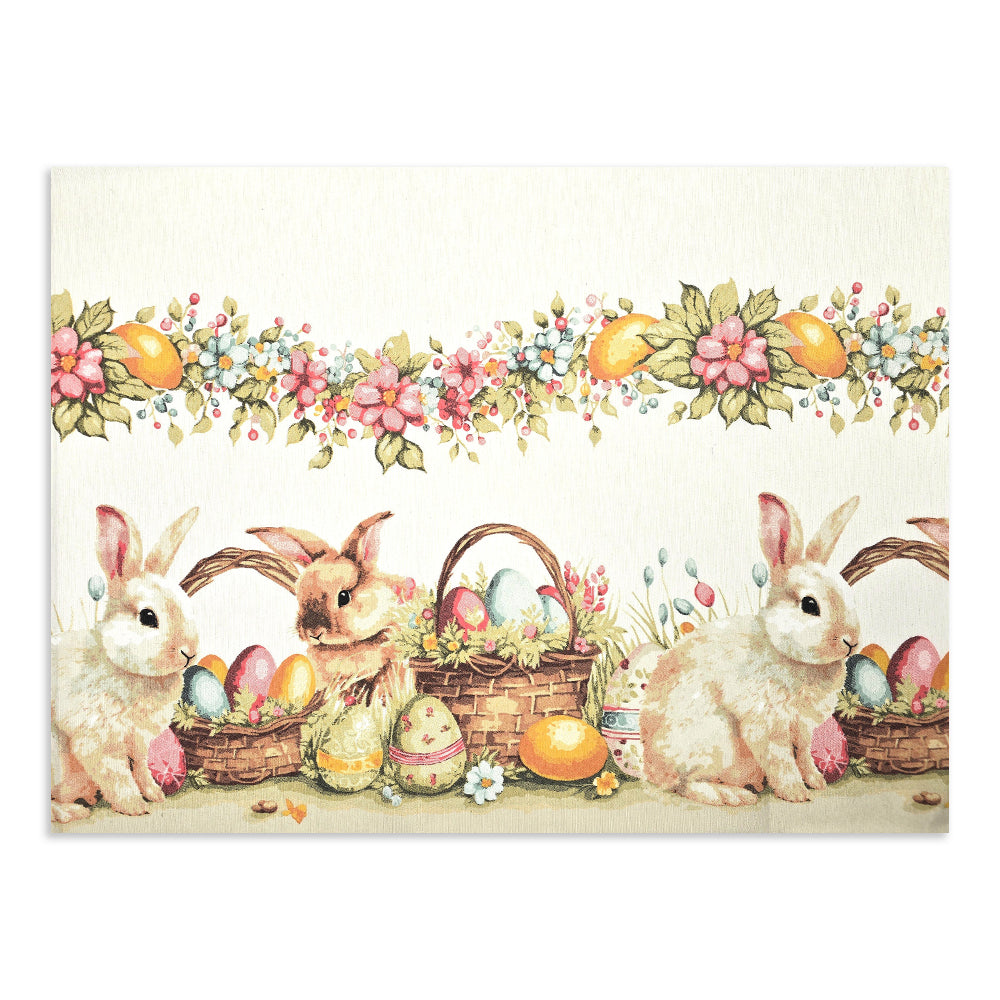 Tovaglia Pasquale in Cotone a Stampa Digitale - Eggs