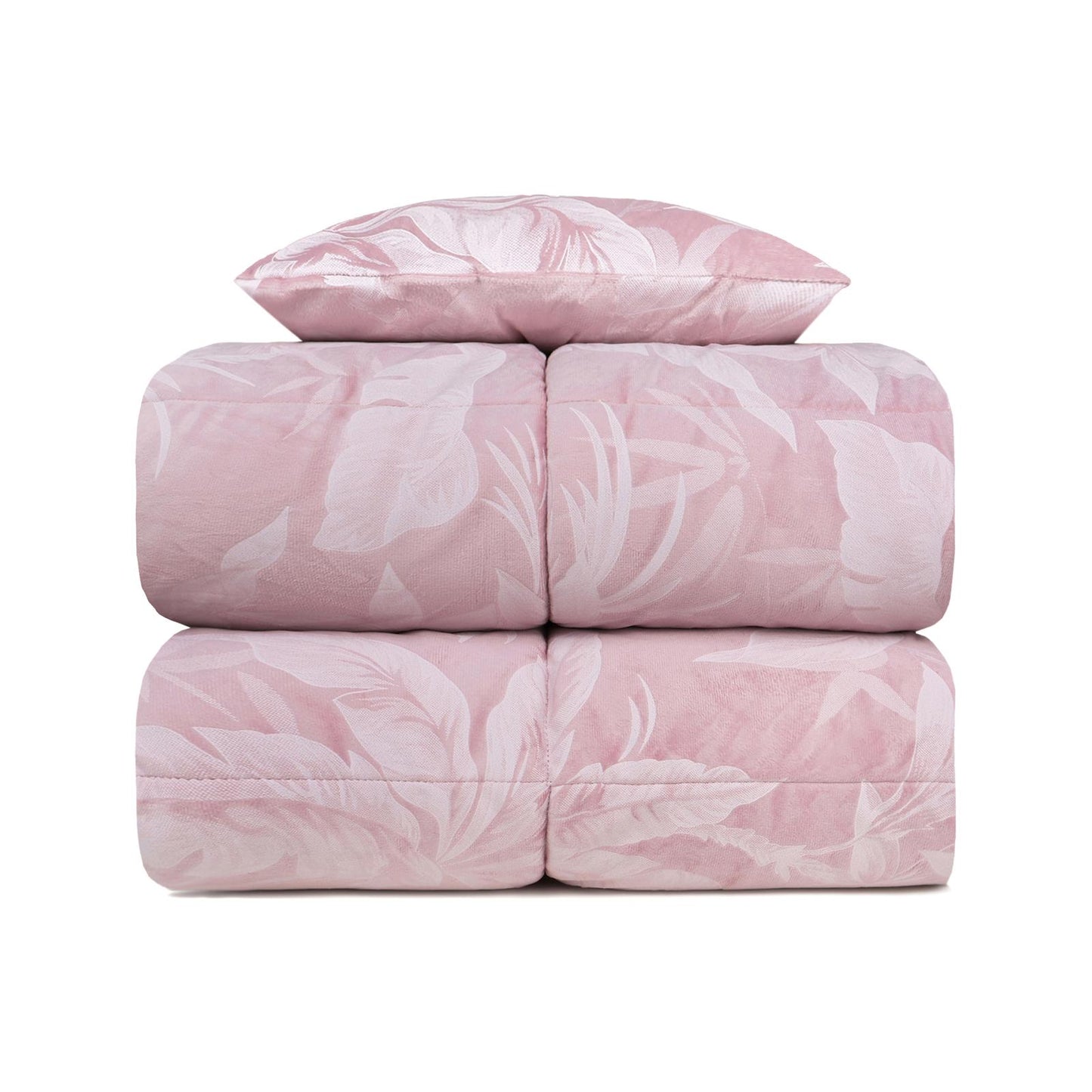 Trapunta Invernale in Velluto Jacquard di Laura Blasi - Kenya (Cipria)
