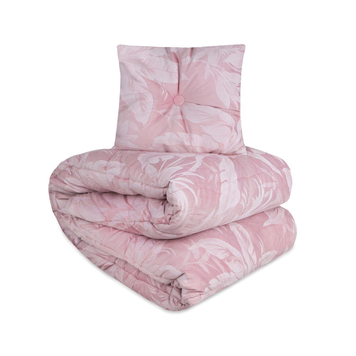 Trapunta Invernale in Velluto Jacquard di Laura Blasi - Kenya (Cipria)