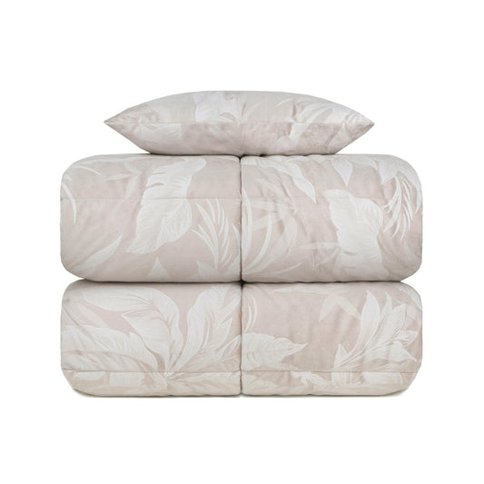 Trapunta Invernale in Velluto Jacquard di Laura Blasi - Kenya (Tortora)