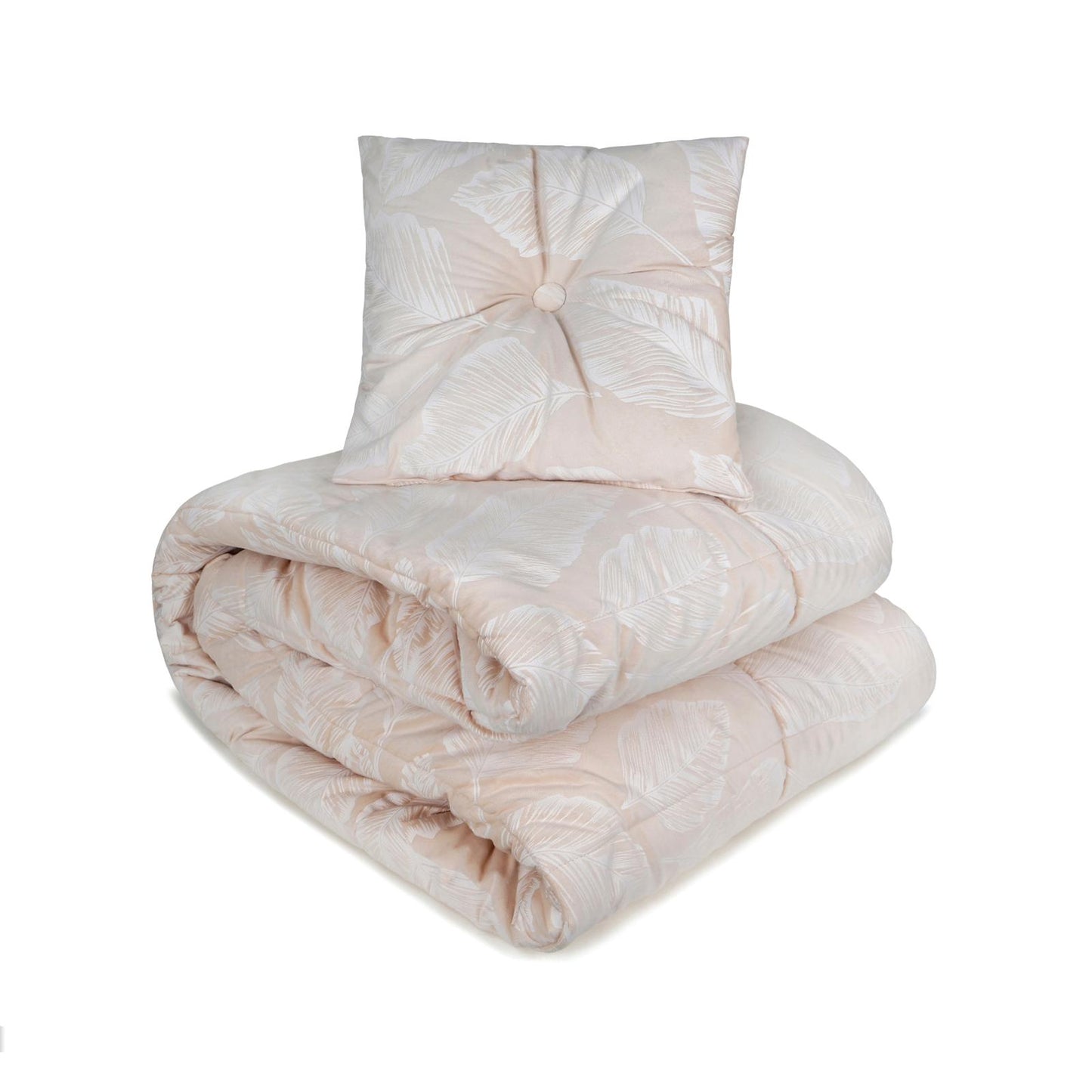 Trapunta Invernale in Velluto Jacquard di Laura Blasi - Gemma (Panna)