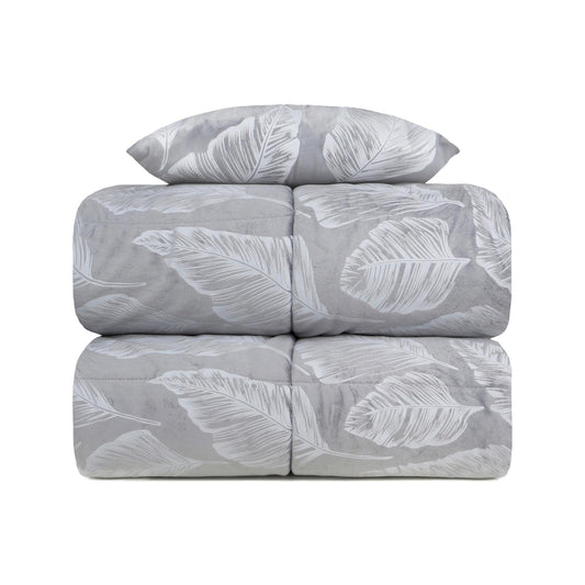 Trapunta Invernale in Velluto Jacquard di Laura Blasi - Gemma (Grigio)