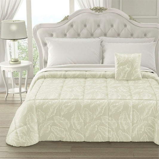 Trapunta Invernale in Velluto Jacquard di Laura Blasi - Gemma (Panna)