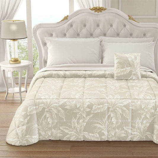 Trapunta Invernale in Velluto Jacquard di Laura Blasi - Kenya (Panna)