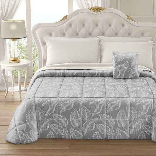 Trapunta Invernale in Velluto Jacquard di Laura Blasi - Gemma (Grigio)