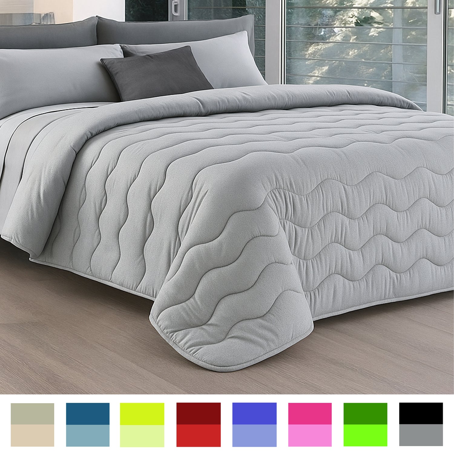 Trapunta piumone invernale tinta unita