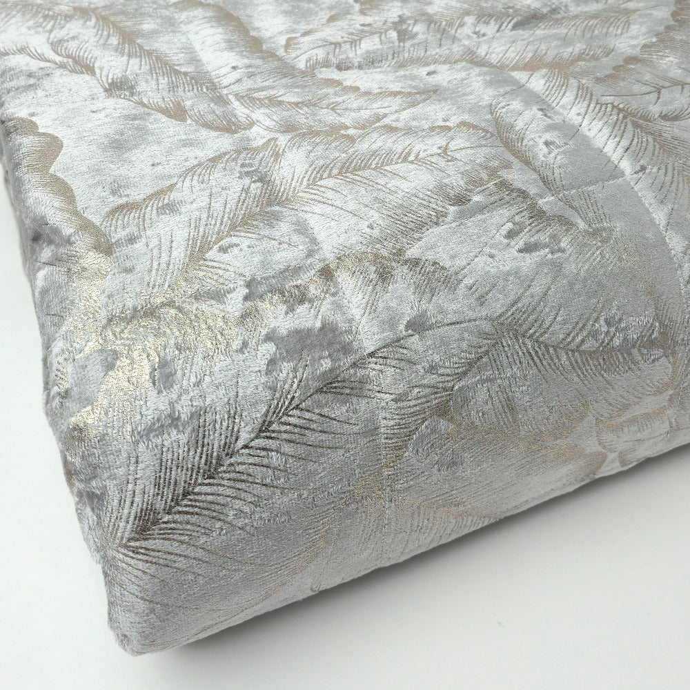 Trapuntino Primaverile in Velluto con Stampa Foil Dorato - Livia (Grigio)