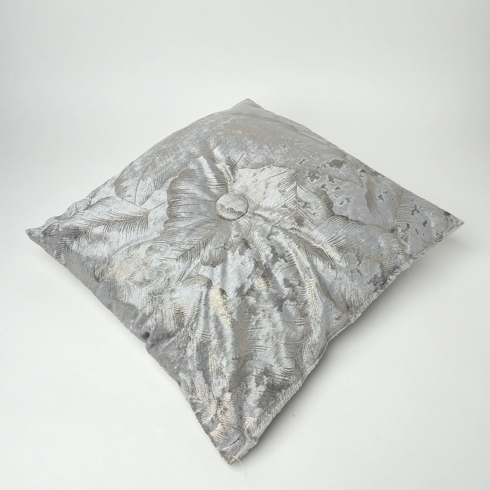 Trapuntino Primaverile in Velluto con Stampa Foil Dorato - Livia (Grigio)
