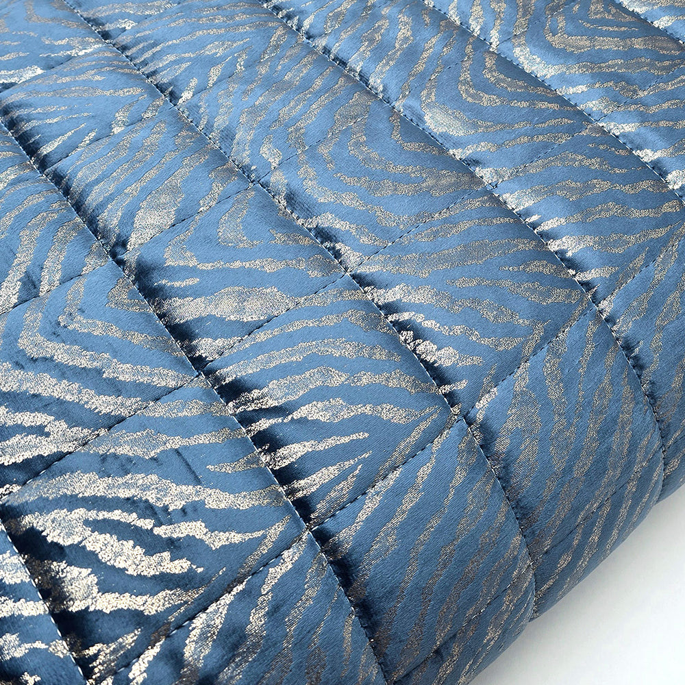 Trapuntino Matrimoniale in Velluto Jacquard di Laura Blasi - Safari (Polvere)