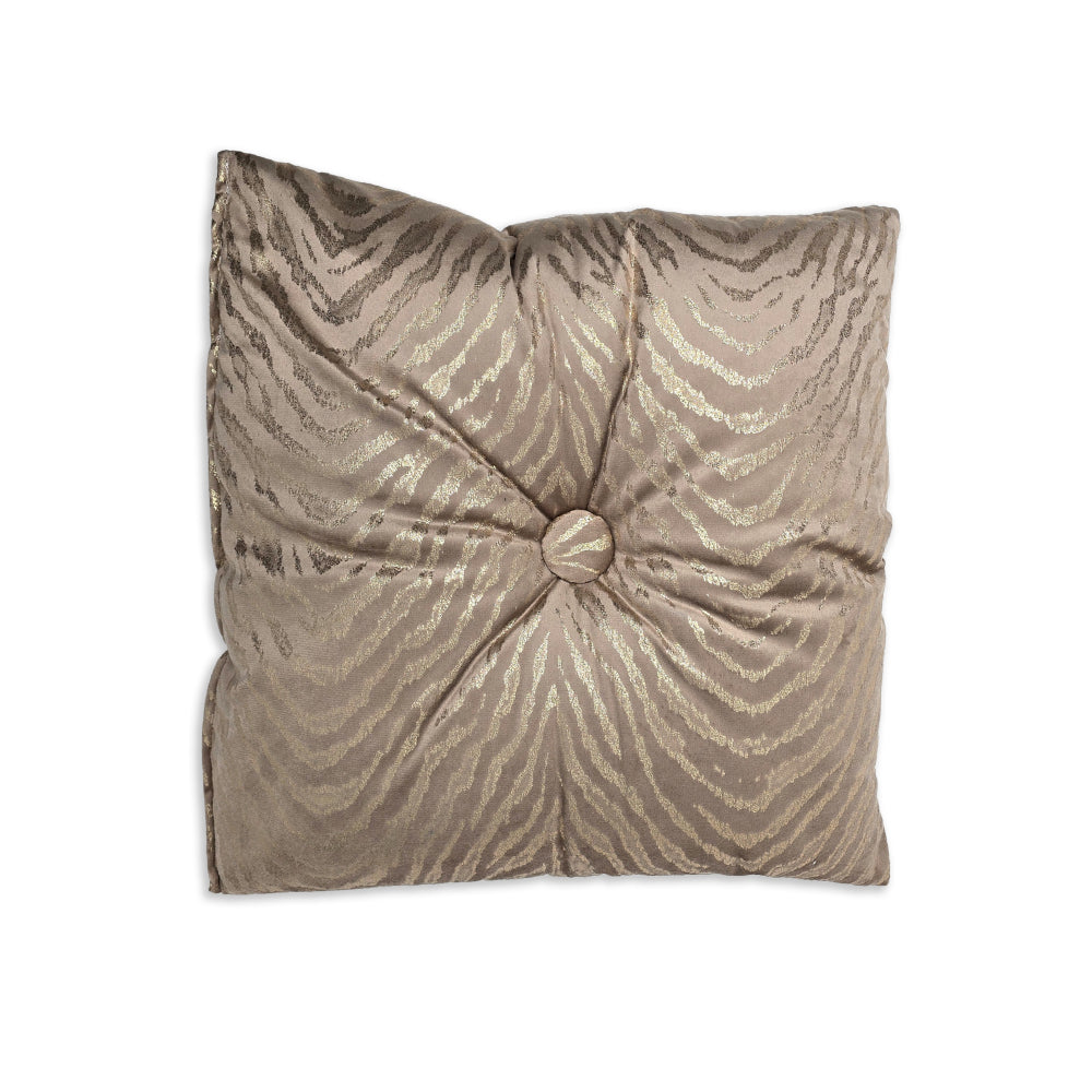 Trapuntino Matrimoniale in Velluto Jacquard di Laura Blasi - Safari (Beige)