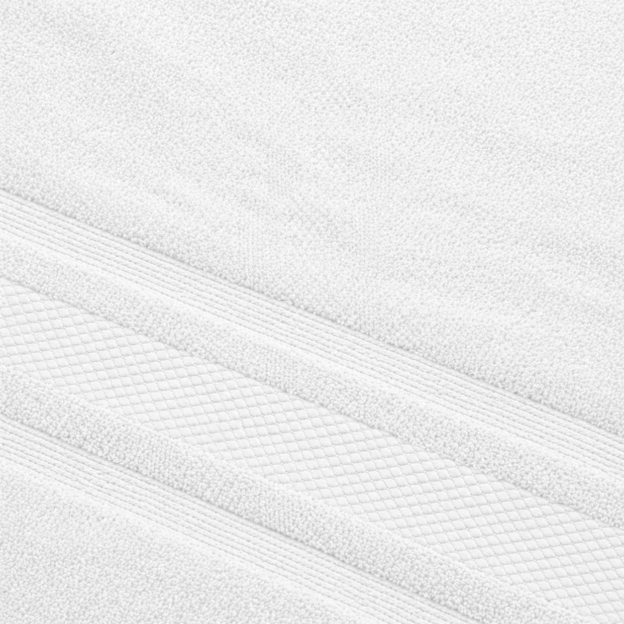 Set Asciugamani Bagno 6 Pezzi, 100% Puro Cotone, 2 Telo Doccia + 2 Asciugamani Viso + 2 Ospiti, Morbidi e Assorbenti, Spugna 600 gr, per Bagno, Hotel e Spa (Bianco)