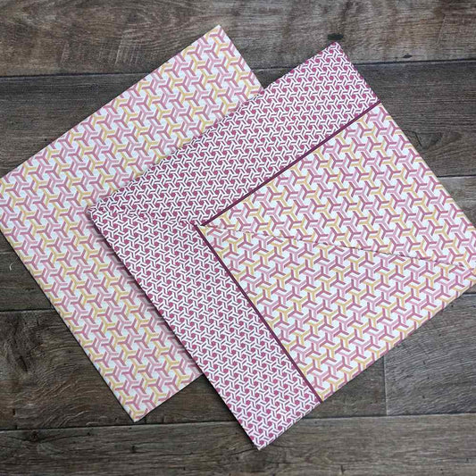 Completo Lenzuola in Puro Cotone Matrimoniale - M106 (Rosa)