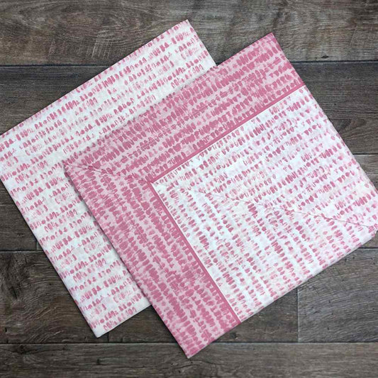 Completo Lenzuola in Puro Cotone Matrimoniale - M130 (Rosa)