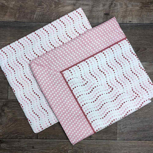 Completo Lenzuola in Puro Cotone Matrimoniale M138 (Rosa)