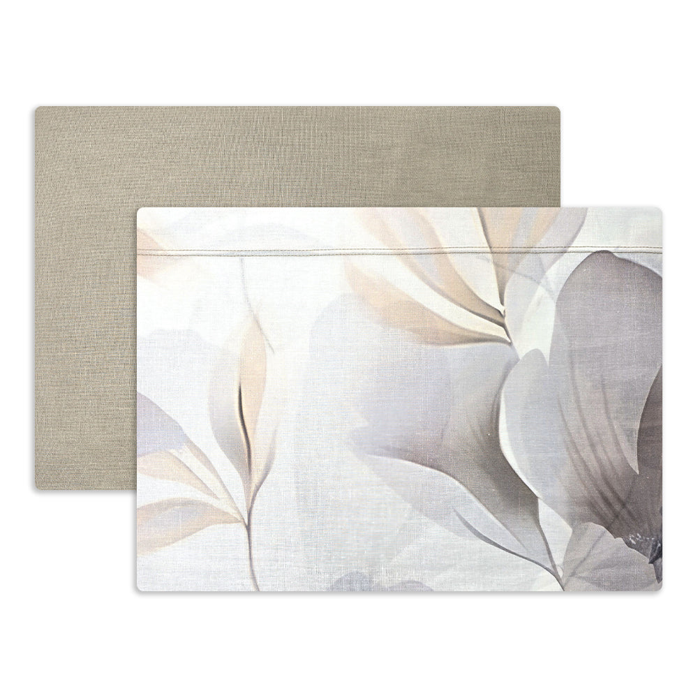 Completo Lenzuola in Puro Cotone con 4 federe AURA di Botticelli Home - Tortora