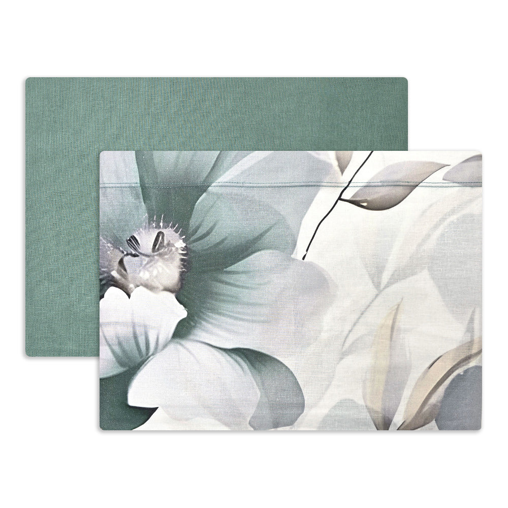 Completo Lenzuola in Puro Cotone con 4 federe AURA di Botticelli Home - Verde