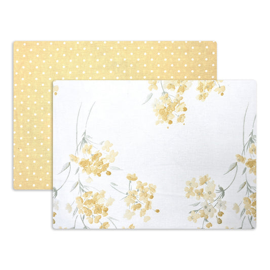 Completo Lenzuola in Puro Cotone Matrimoniale M160 (Giallo)