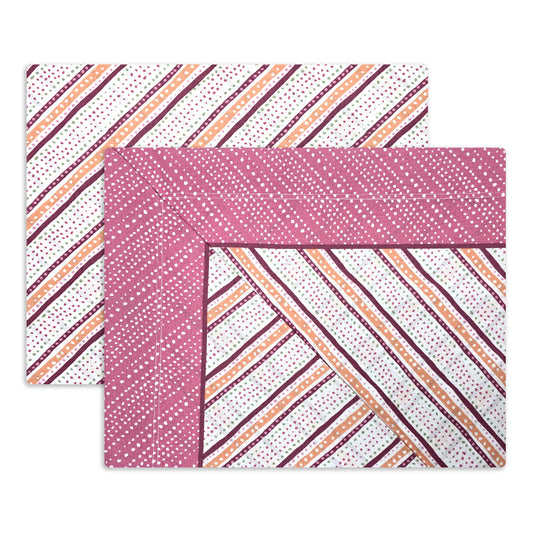 Completo lenzuola in Puro Cotone Matrimoniale - M107 (Rosa)