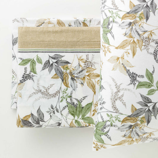 Completo Lenzuola in Flanella Matrimoniale - Elit (Tortora)