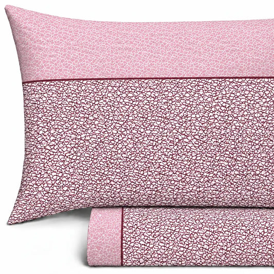 Completo Lenzuola in Flanella dimensioni varie - F130 (Rosa)