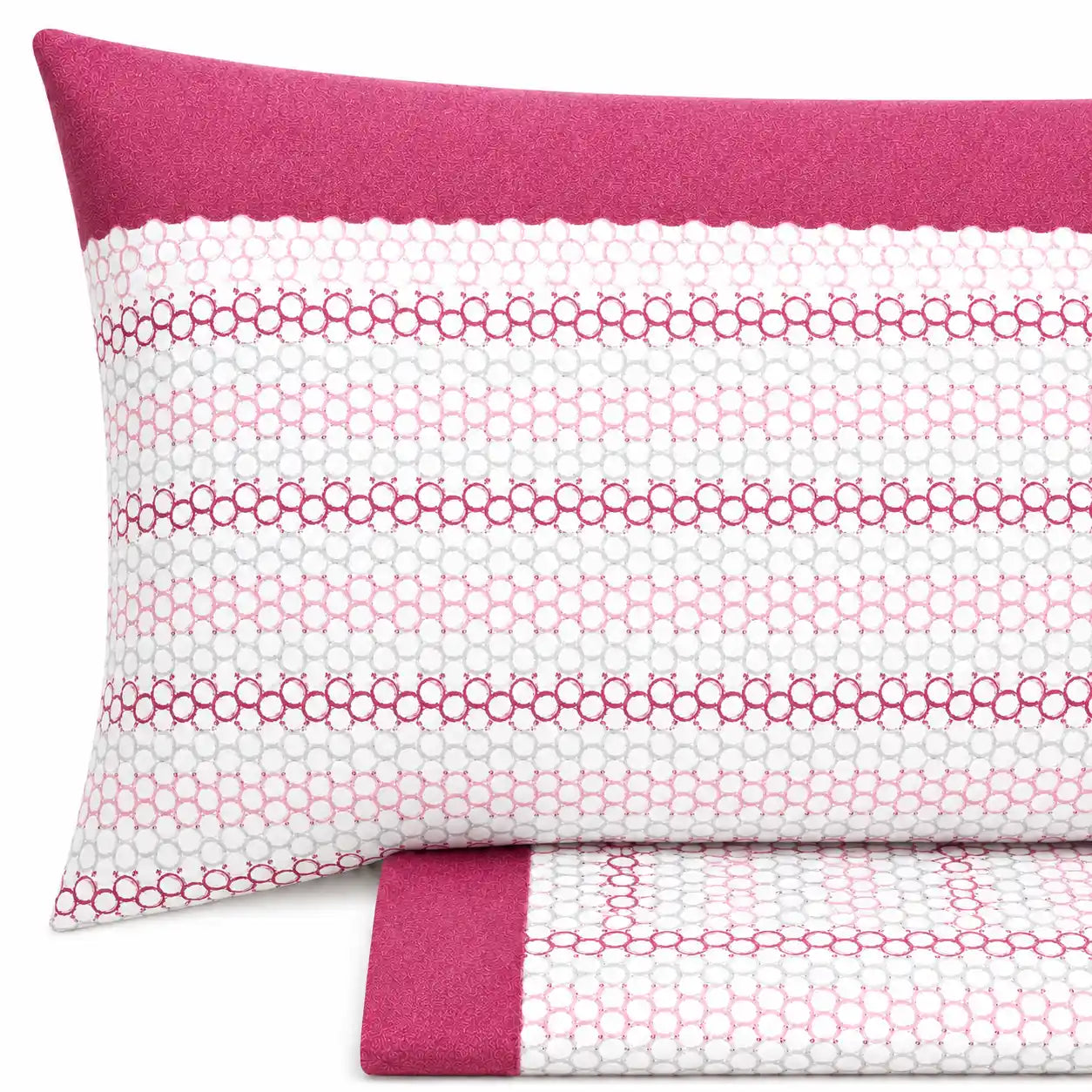 Completo lenzuola in Puro Cotone Matrimoniale - M171 (Rosa)