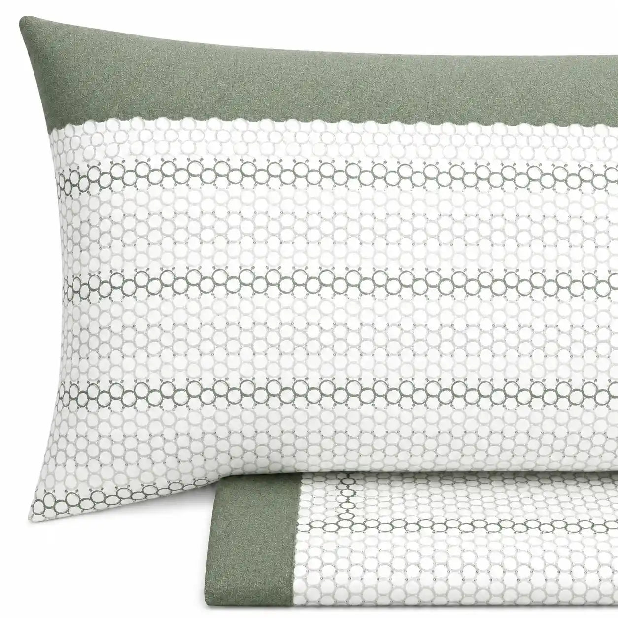 Completo lenzuola in Puro Cotone Matrimoniale - M171 (Verde)