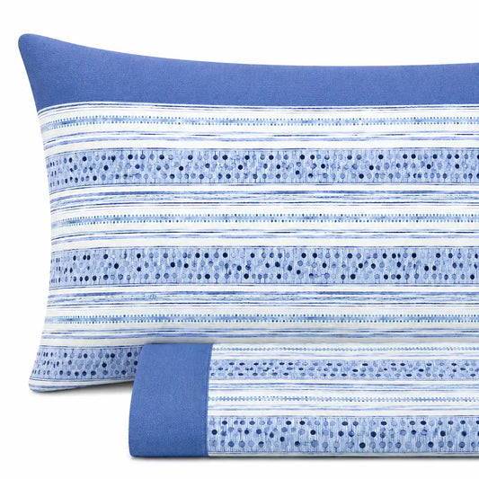 Completo lenzuola in Puro Cotone Singolo - M173 (Azzurro)