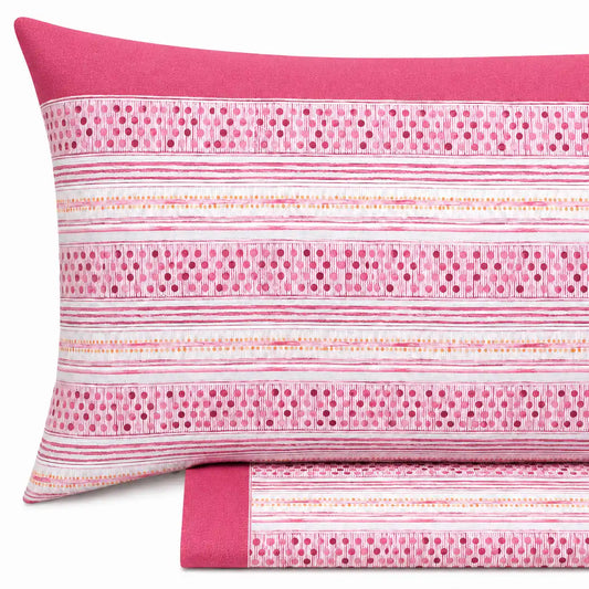 Completo lenzuola in Puro Cotone Singolo - M173 (Rosa)
