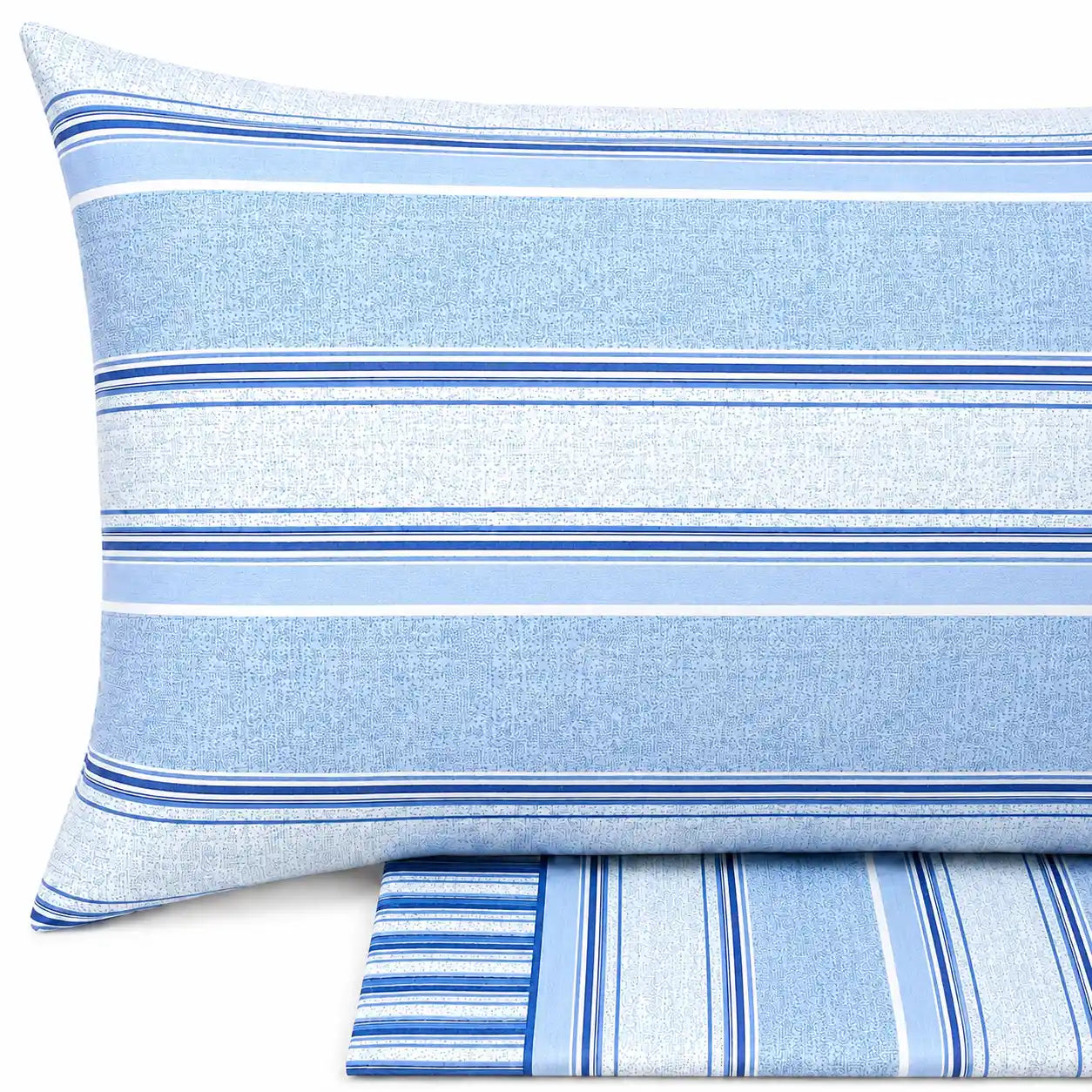 Completo lenzuola in Puro Cotone Singolo - M175 (Azzurro)