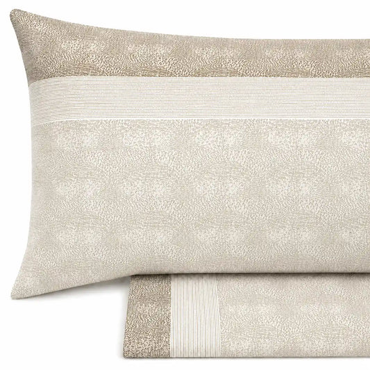 Completo lenzuola in Puro Cotone dimensioni varie - M176 (Beige)