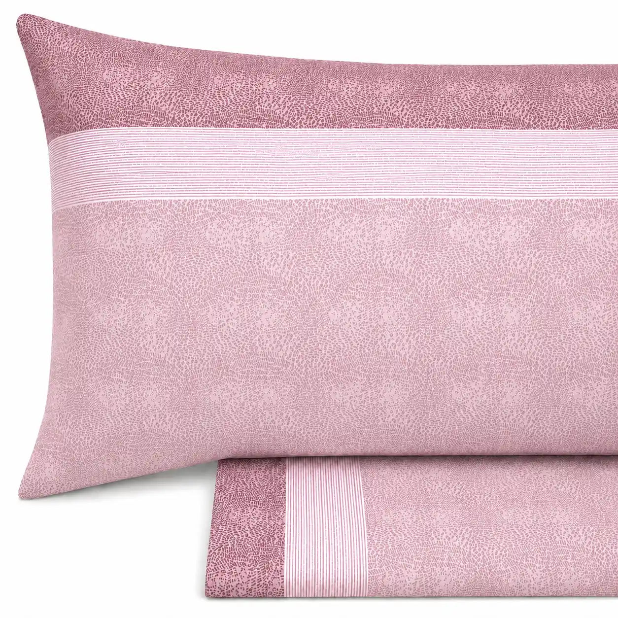 Completo lenzuola in Puro Cotone dimensioni varie - M176 (Rosa)