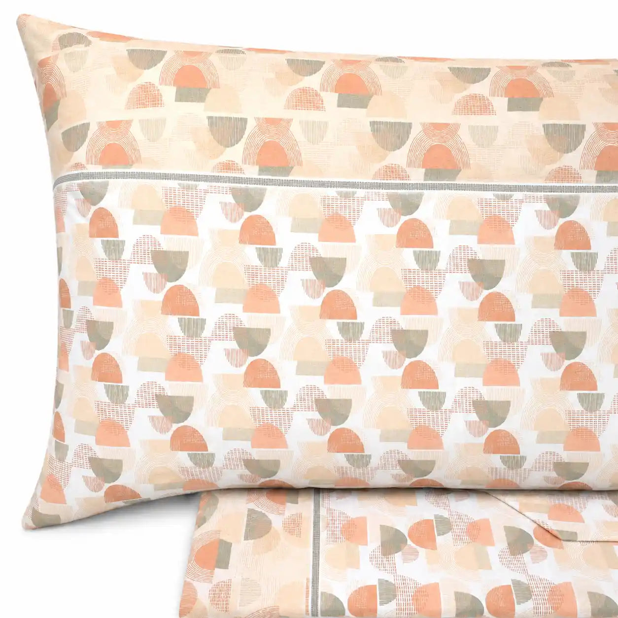 Completo lenzuola in Puro Cotone dimensioni varie - M168 (Salmone)
