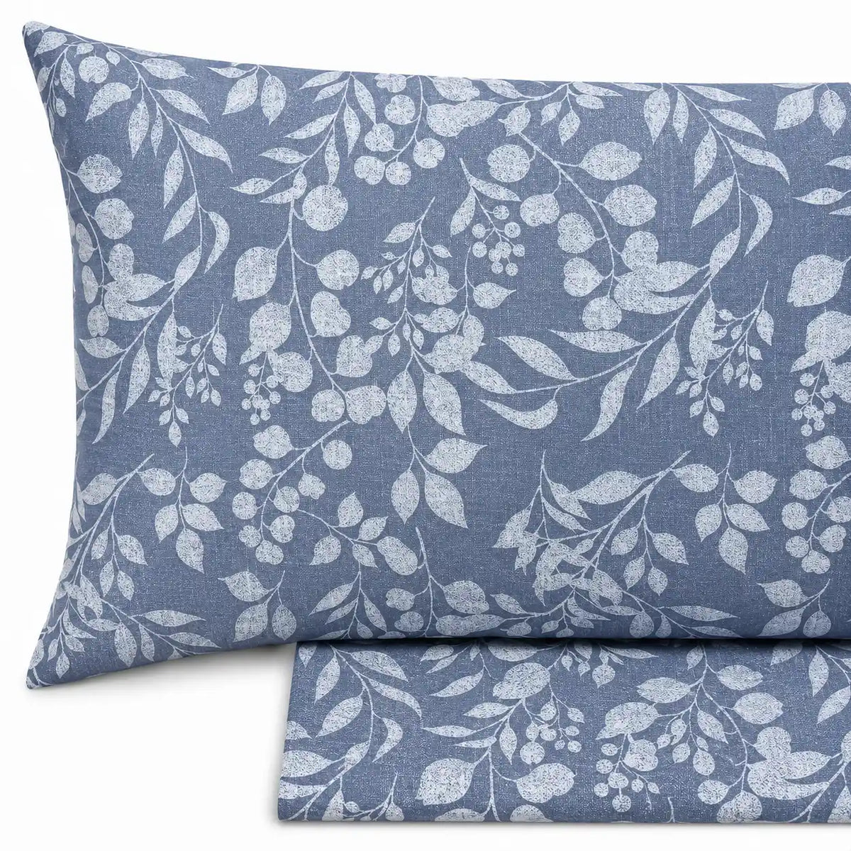 Completo lenzuola in Puro Cotone Matrimoniale - M181 (Azzurro)