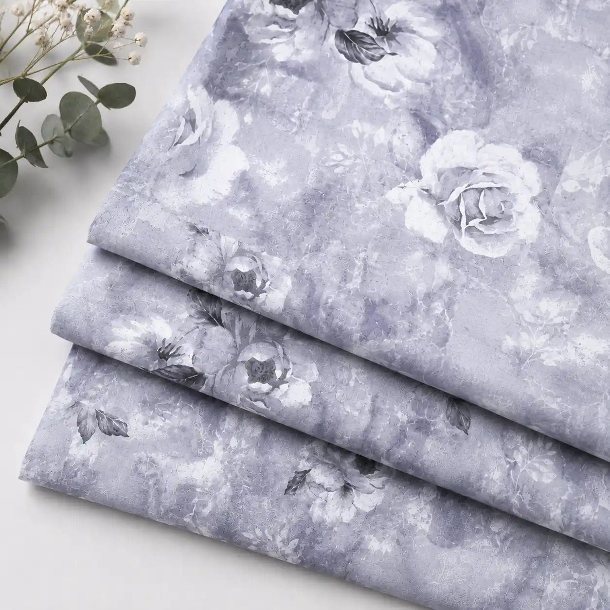 Completo lenzuola in Puro Cotone Matrimoniale - M179 (Grigio)
